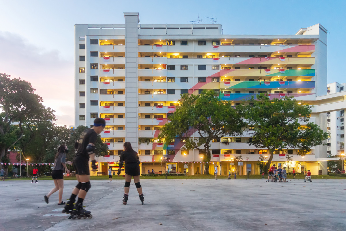 An HDB block in Hougang