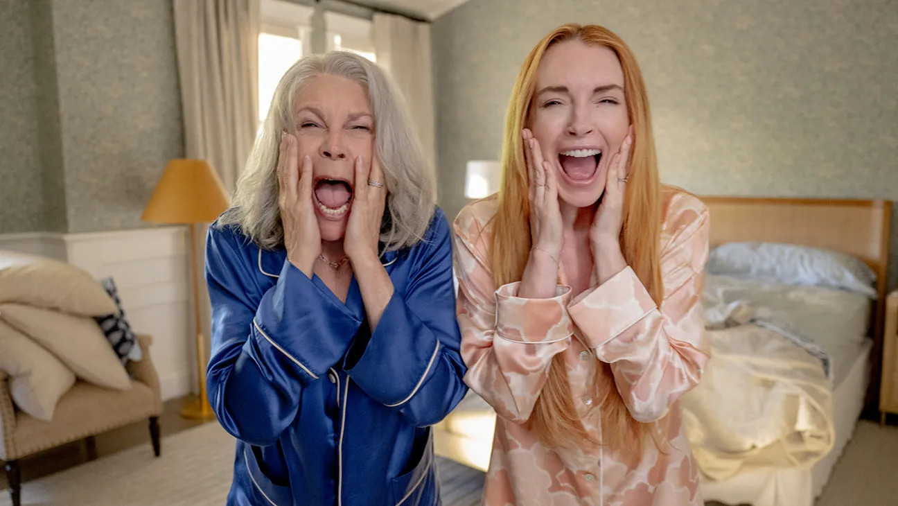 Jamie Lee Curtis and Lindsay Lohan for 'Freakier Friday' 2025
