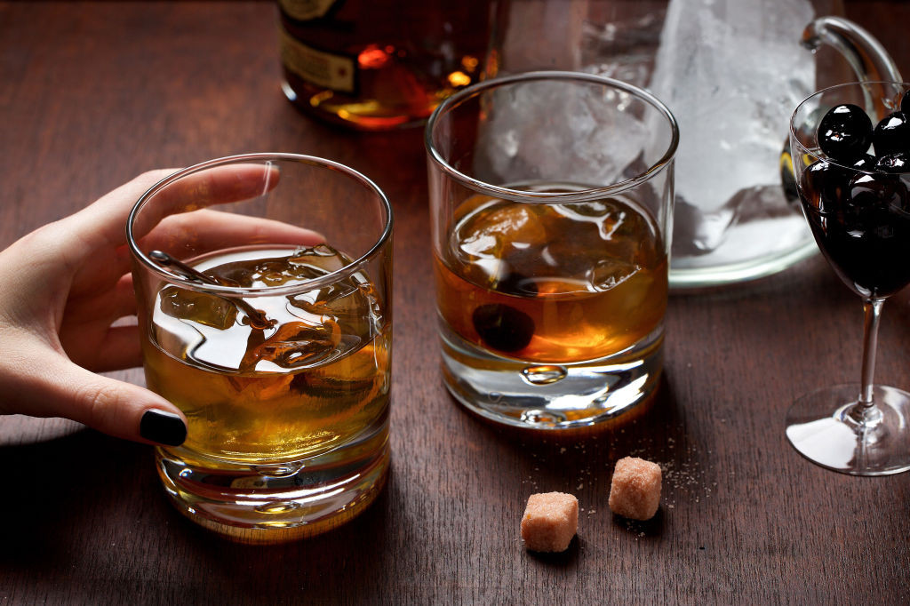 WASHINGTON, DC - OCTOBER 30: Old Fashioned cocktails photographed in Washington, DC on October 30, 2018. (Photo by Deb Lindsey for The Washington Post via Getty Images; food styling by Lisa Cherkasky forThe Washington Post via Getty Images).