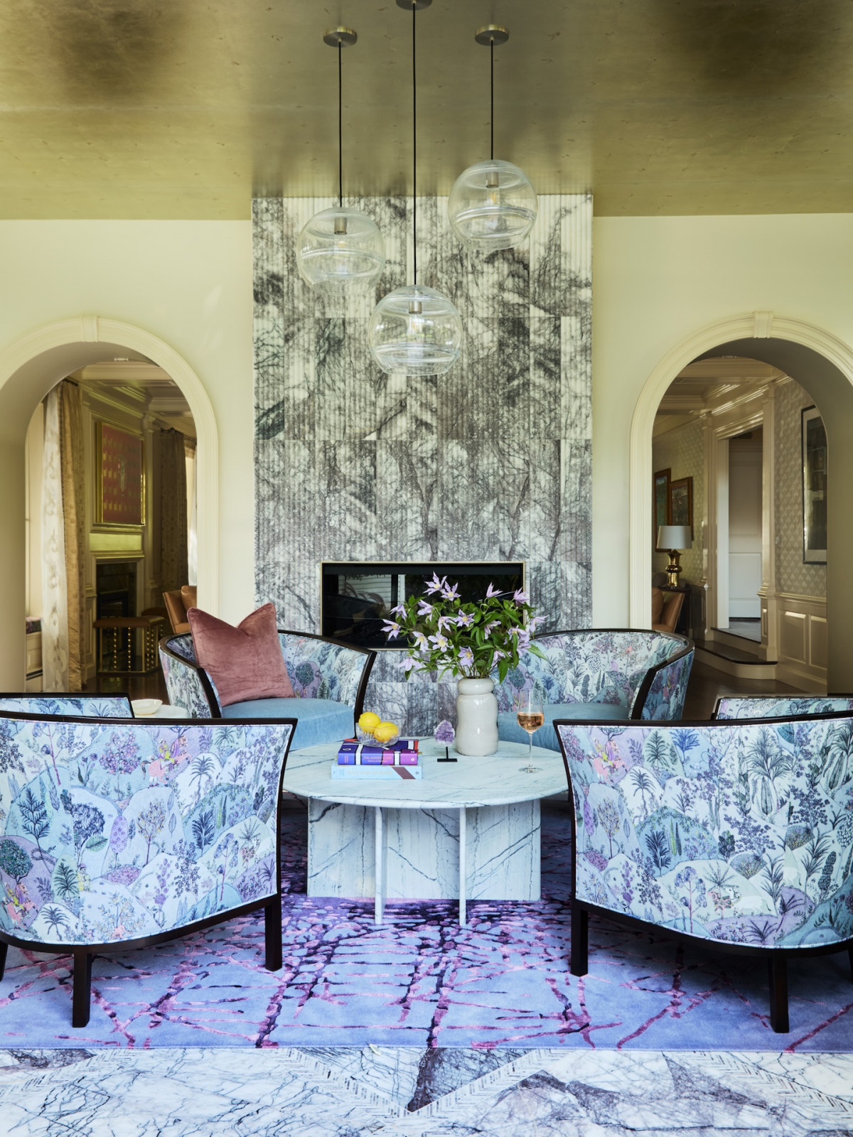 The all-seasons room in a maximalist 1920s Georgian home in Boston that blends Mexican and Indian influences, designed by Vani Sayeed Studio