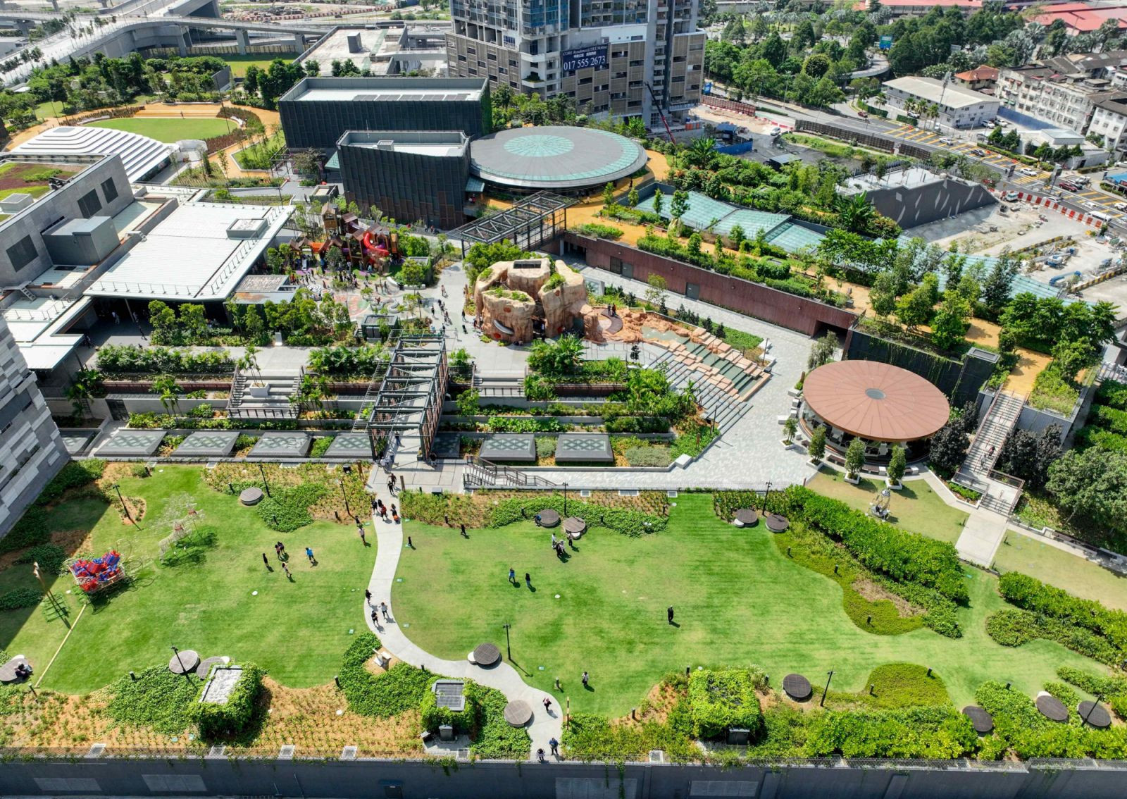 The TRX City Park in Kuala Lumpur by Pentago serves multiple functions within the city’s urban landscape (Photo: Pentago)