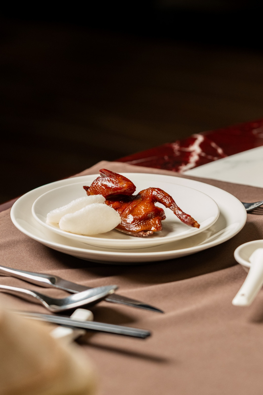 Roast baby pigeon at East Ocean Palace