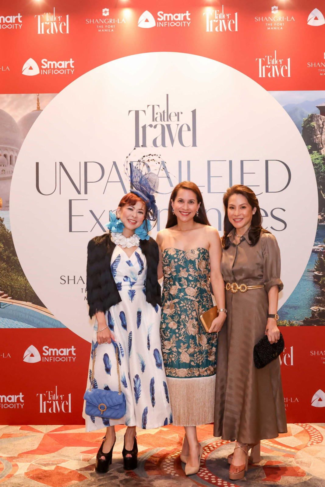 Tessa Prieto, Rep. Audrey Zubiri, and Ana Lorenzana De Ocampo at Tatler's luxury travel event, Unparalleled Experiences, held at Shangri-la The Fort