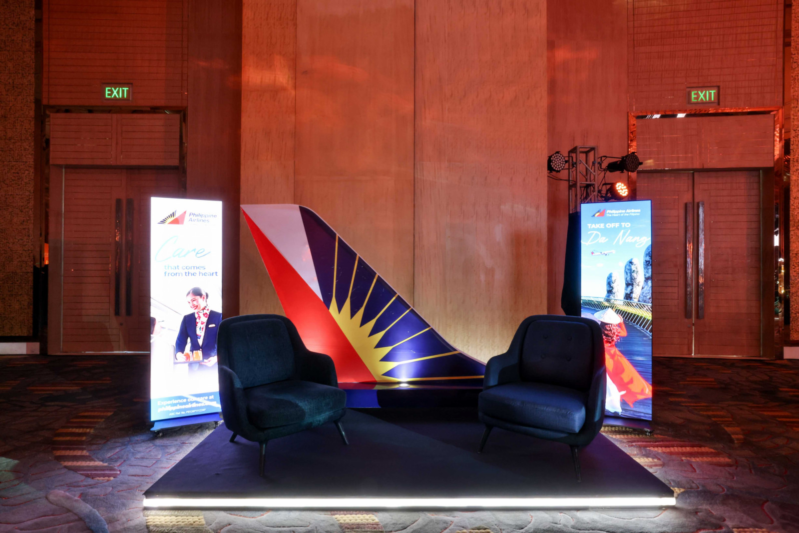 The Philippines Airline booth at Tatler's luxury travel event, Unparalleled Experiences, held at Shangri-la The Fort