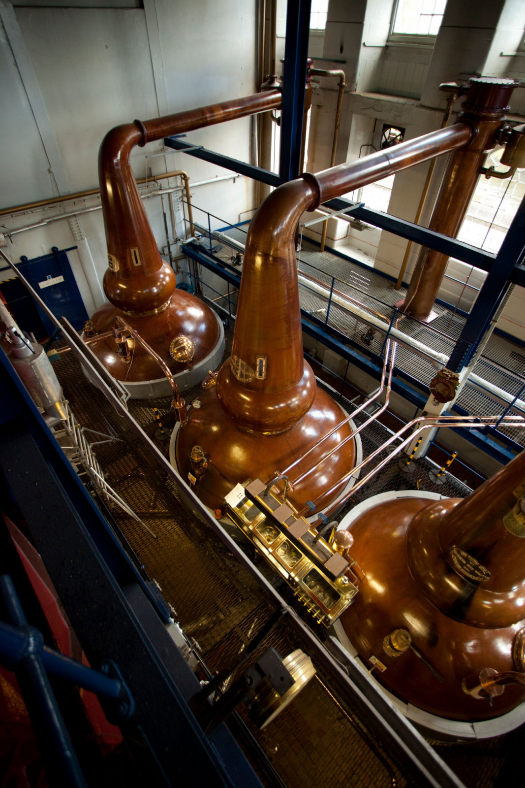 The copper stills in Deanston
