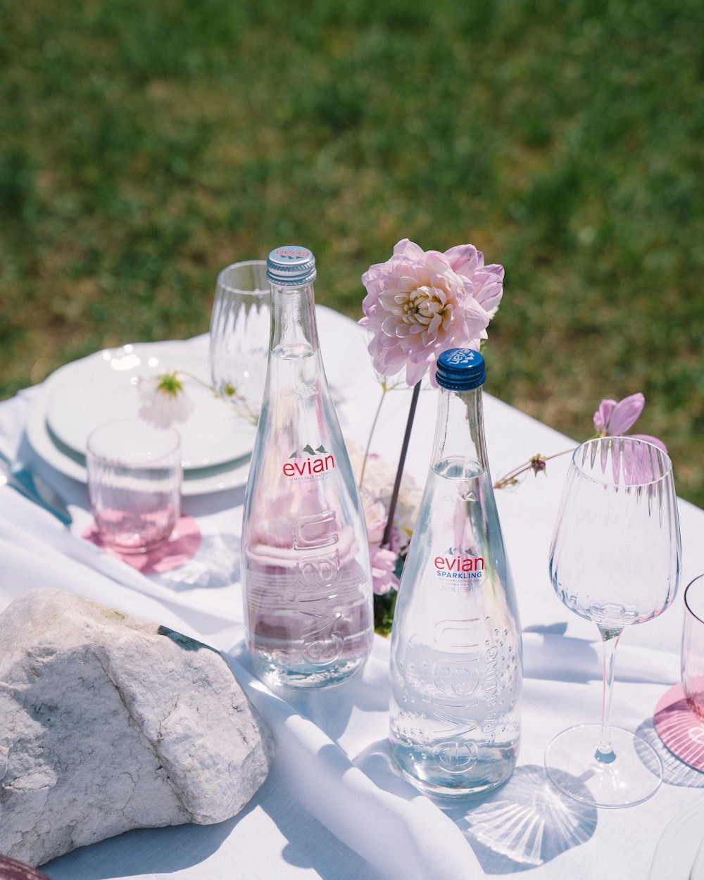 Evian water served at the inaugural Summit for Fine Dining in France