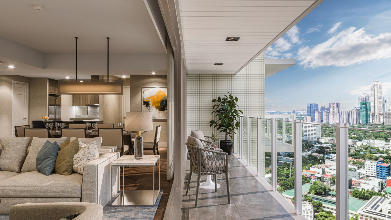 Spacious condo overlooking the view of the city skyline (Photo: courtesy of Rockwell)