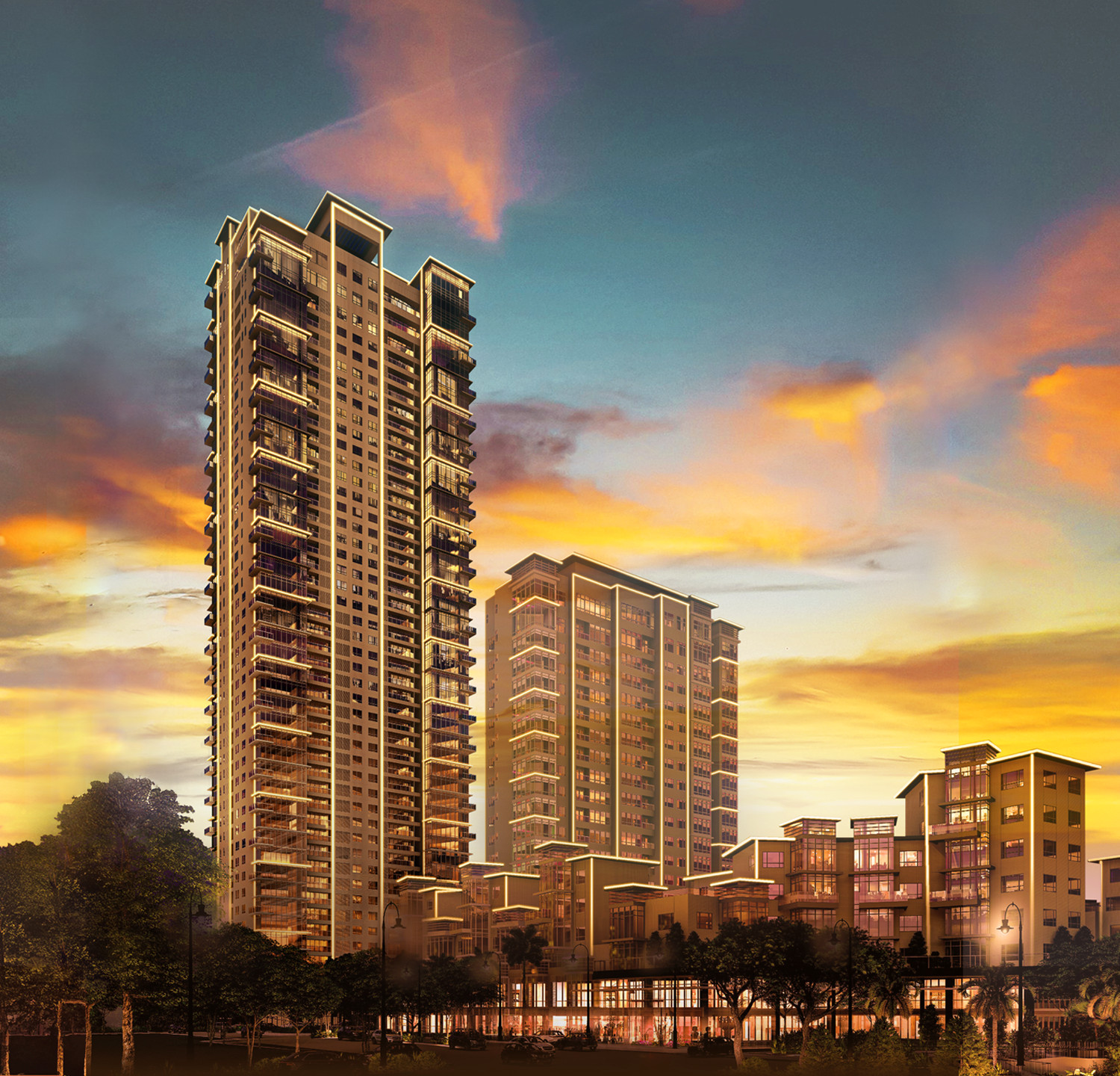 Where architecture meets atmosphere, standing tall as the city glows in sunset hues (Photo: courtesy of Rockwell)