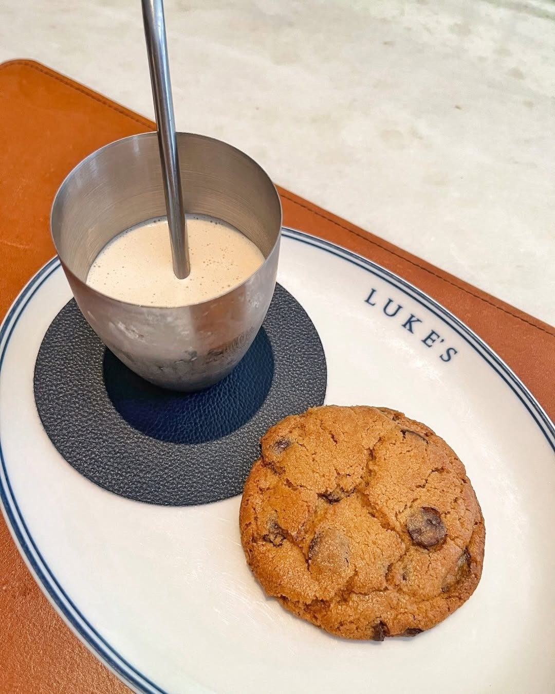 Luke’s chocolate chip cookie with creamy stout milkshake at Luke’s Oyster Bar and Chop House (Photo: Instagram/@munchellaa) best cookie singapore soft cookies