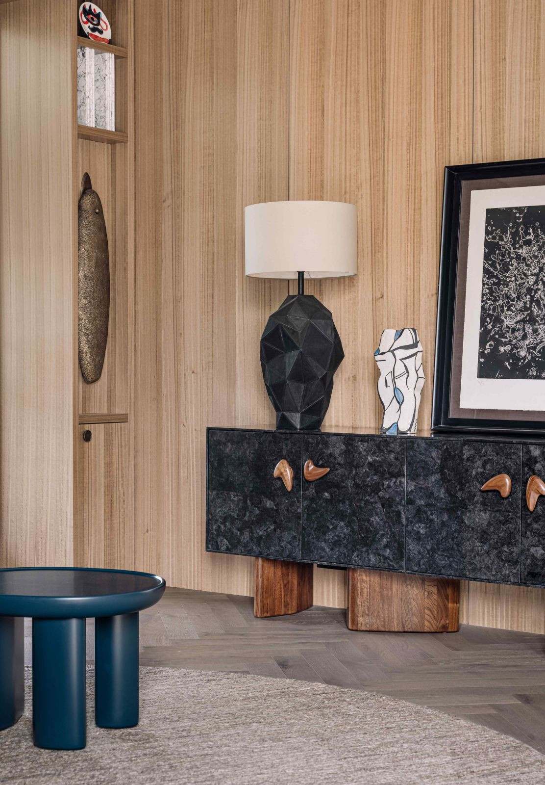 The Carta-clad Corbu cabinet pays homage to Chandigarh’s architectural legacy (Photo: Ishita Sitwala)