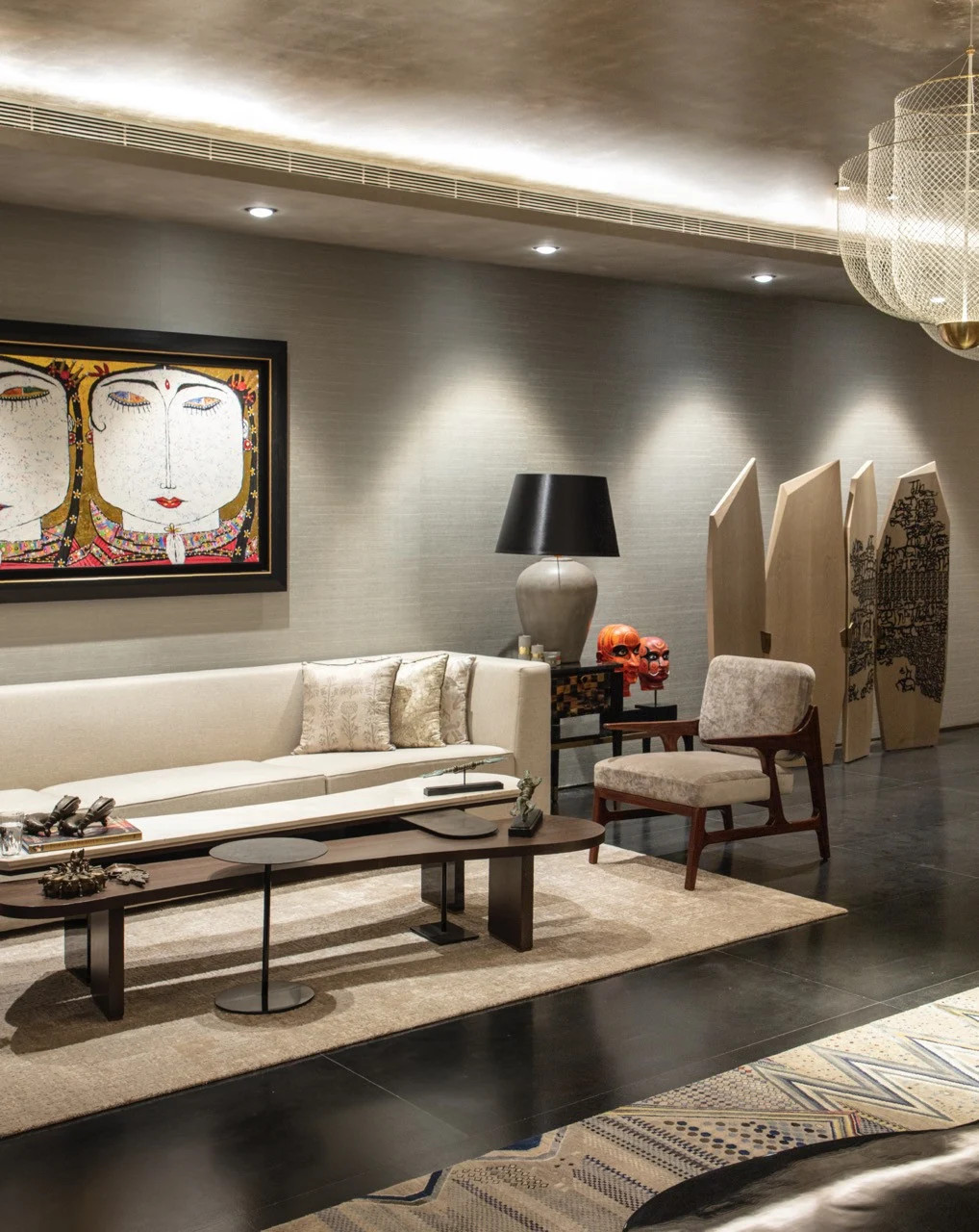 The residence also showcases sophisticated craft integration (Photo: Nivedita Gupta)
