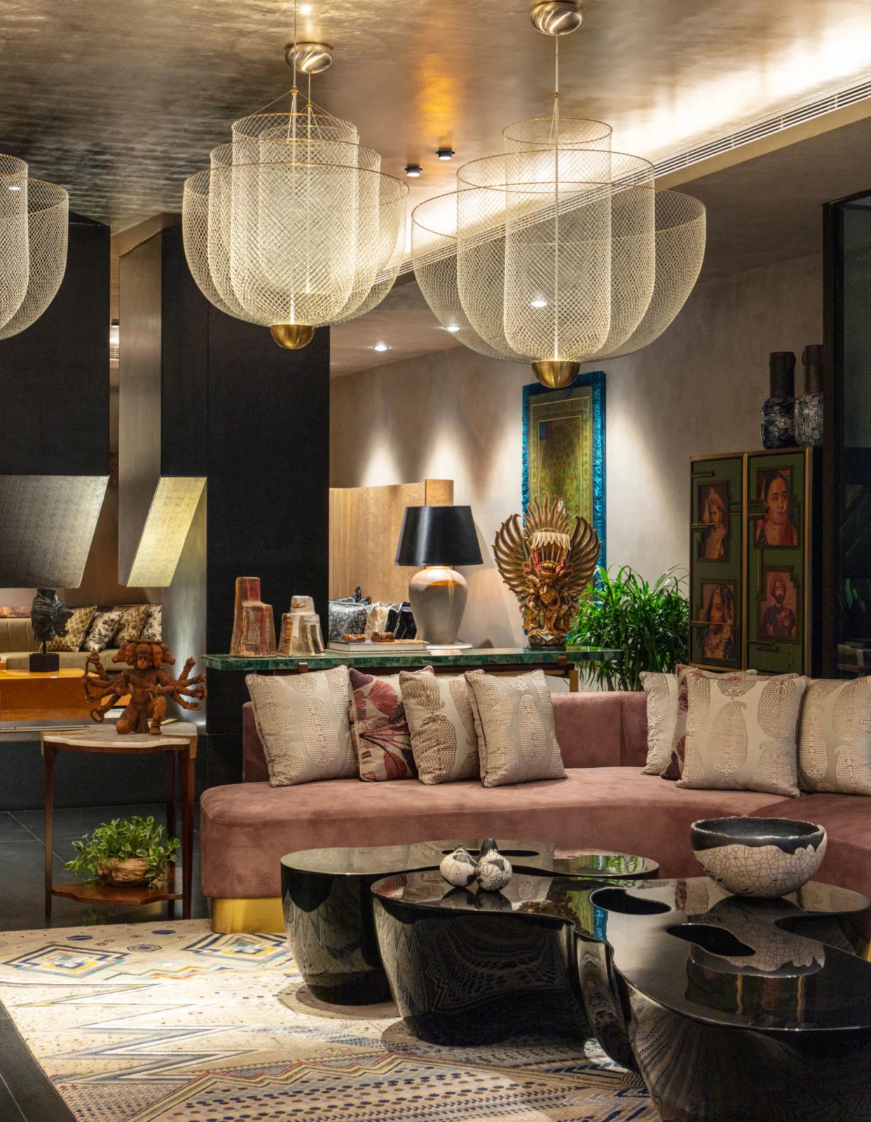 Large gathering spaces in the basement (Photo: Nivedita Gupta)