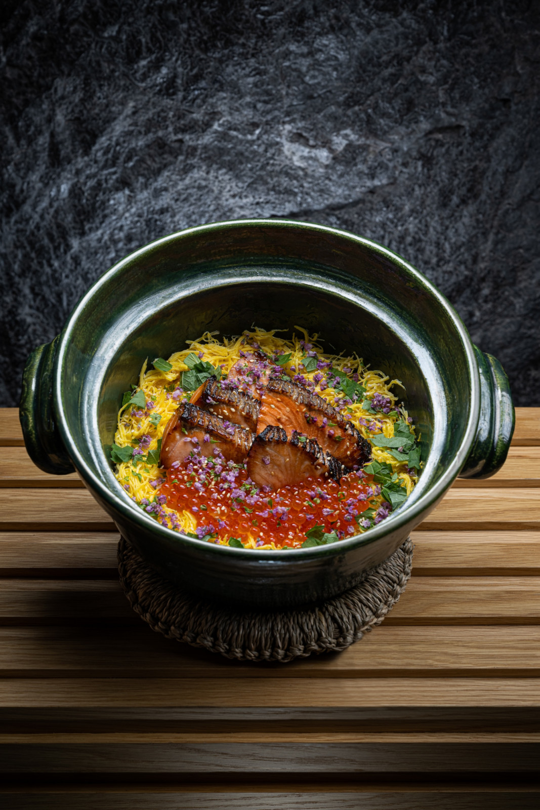 Takikomi rice with teriyaki salmon and salmon roe at Zuicho Singapore (Photo: Klaus Tan) best Japanese counter dining restaurants omakase kaiseki kappo sushiya singapore
