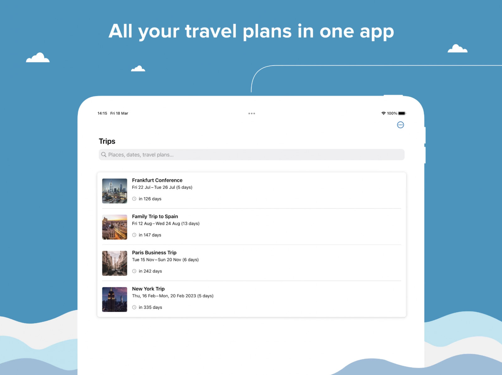 TripIt is an essential smart travel organiser that turns your bookings into an easy-to-use itinerary with real-time flight alerts. (Photo: TripIt)