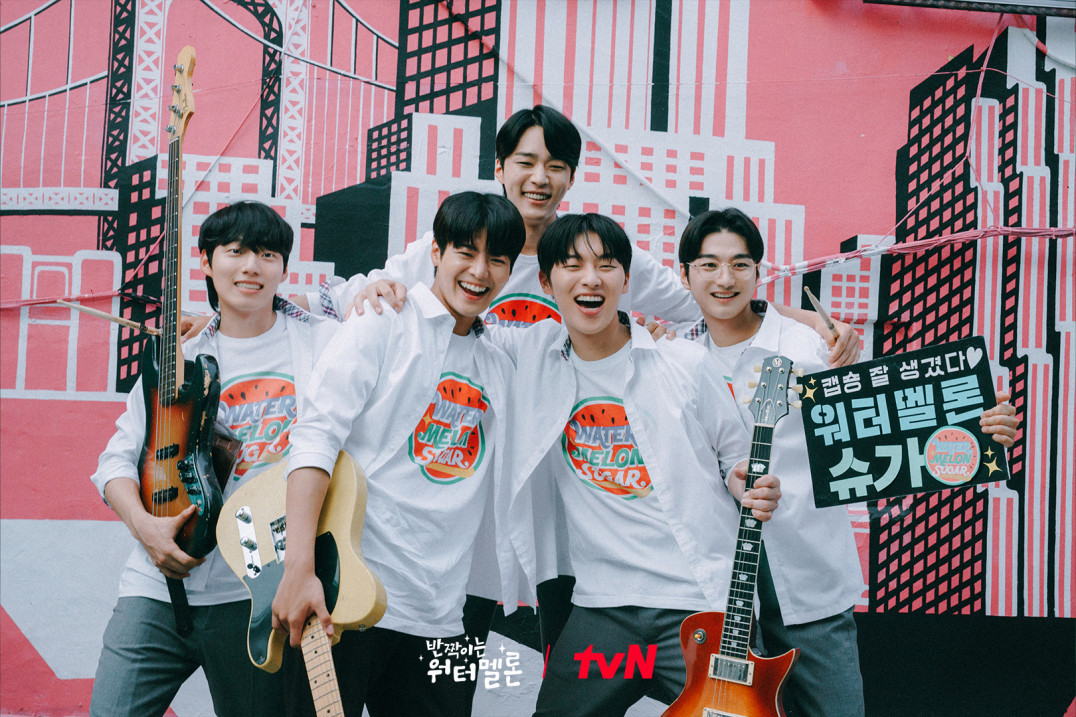 The boys from the band in the coming-of-age K-drama ‘Twinkling Watermelon’. (Photo: tvN)