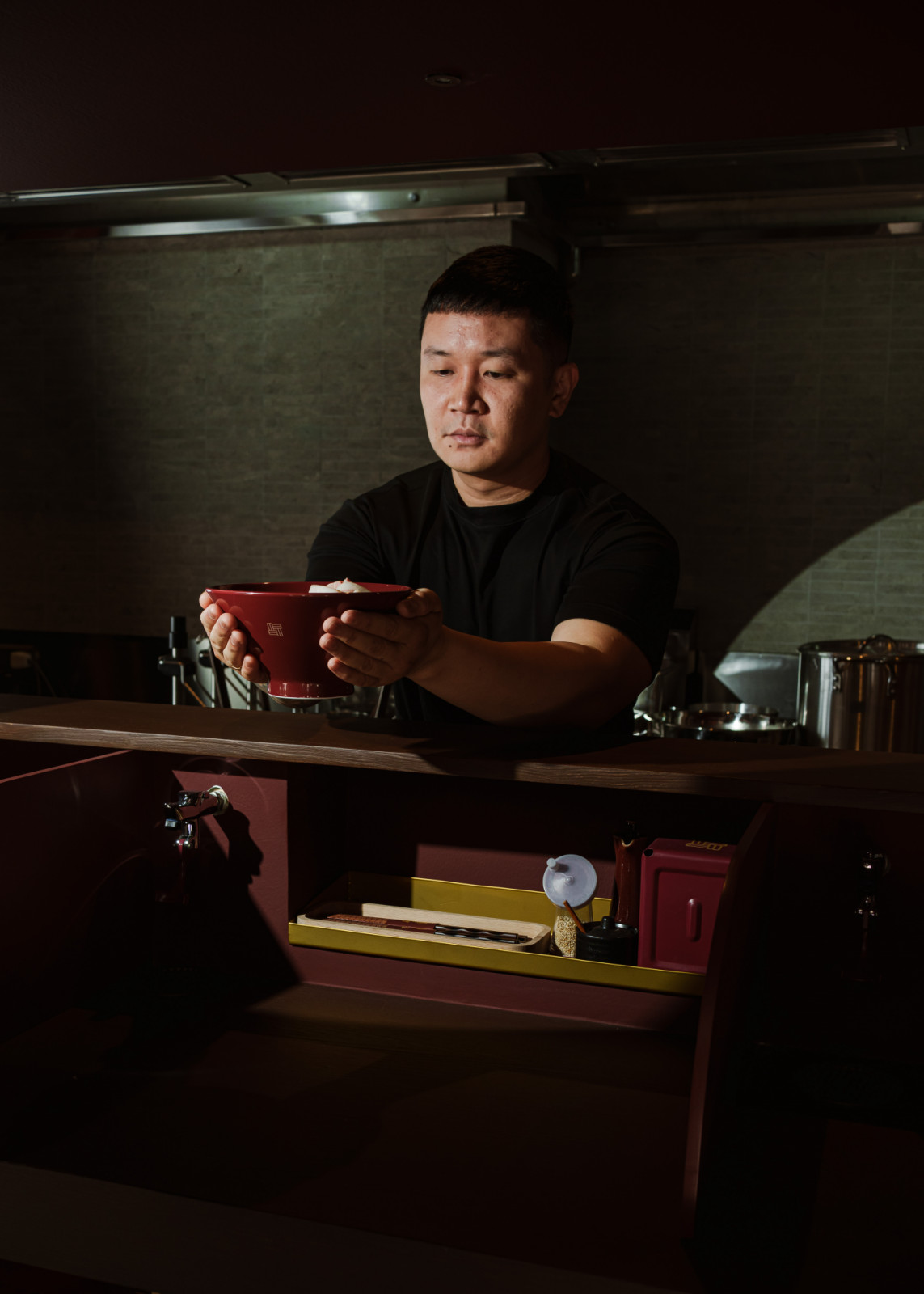 Mugen Ramenya by Jorge Mendez, serving hakata-style ramen and Japanese favourites from karaage to Wagyu chahan