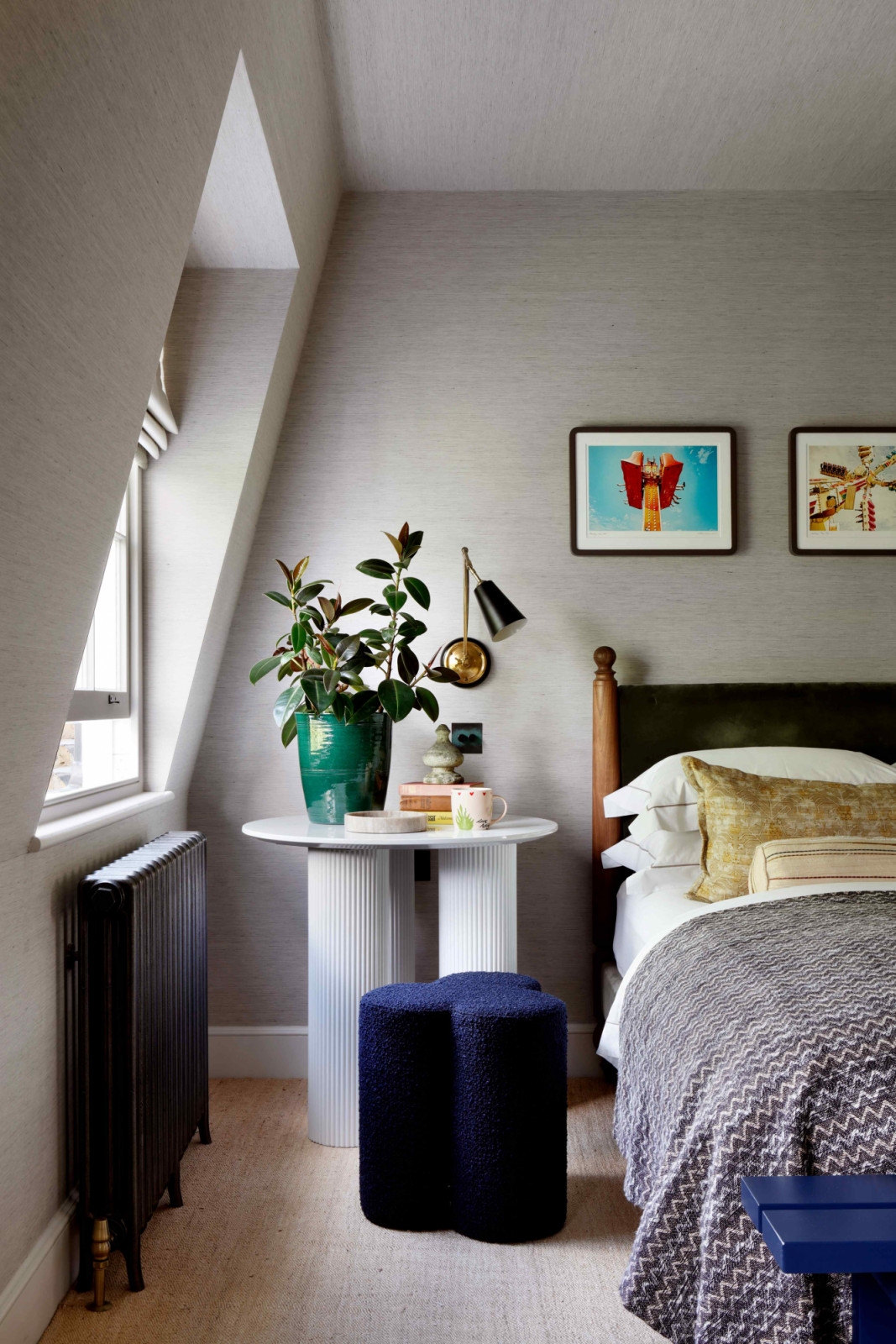 A contemporary design lacquered side table