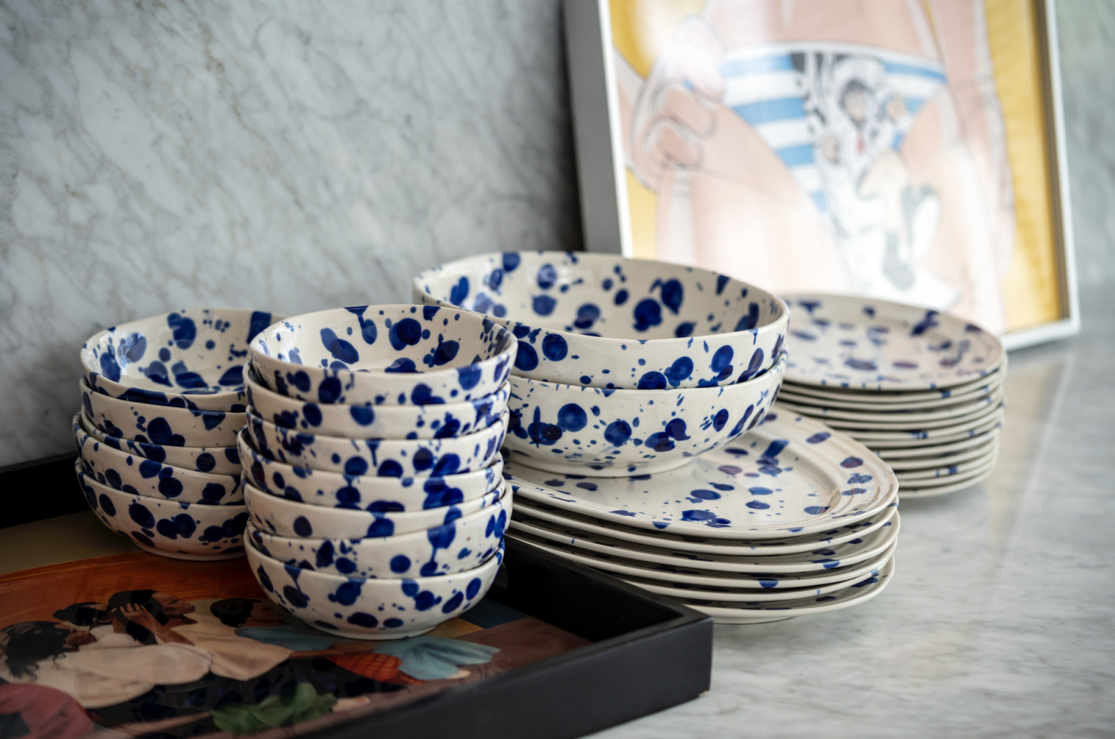 Handmade ceramic plates and bowls