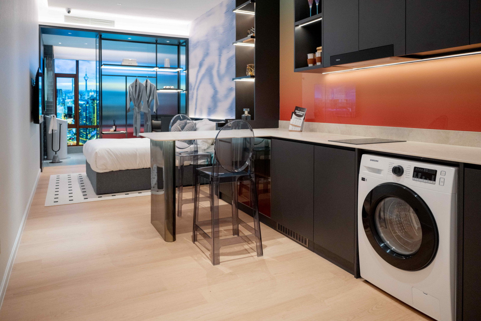 The Armani Hallson KLCC sales gallery features four meticulously appointed show units
