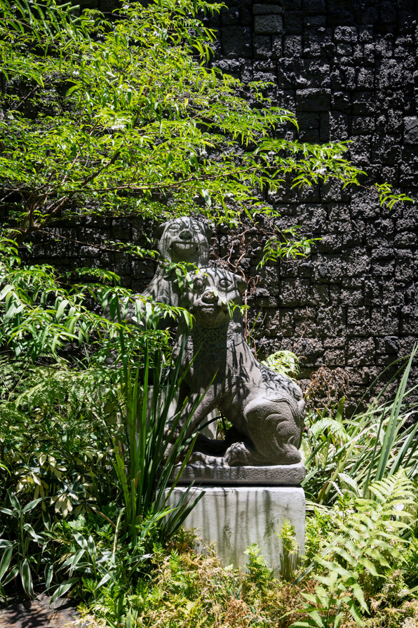 A pair of 17th-century carved piedra china Foo dogs (Photo: Toto Labrador)