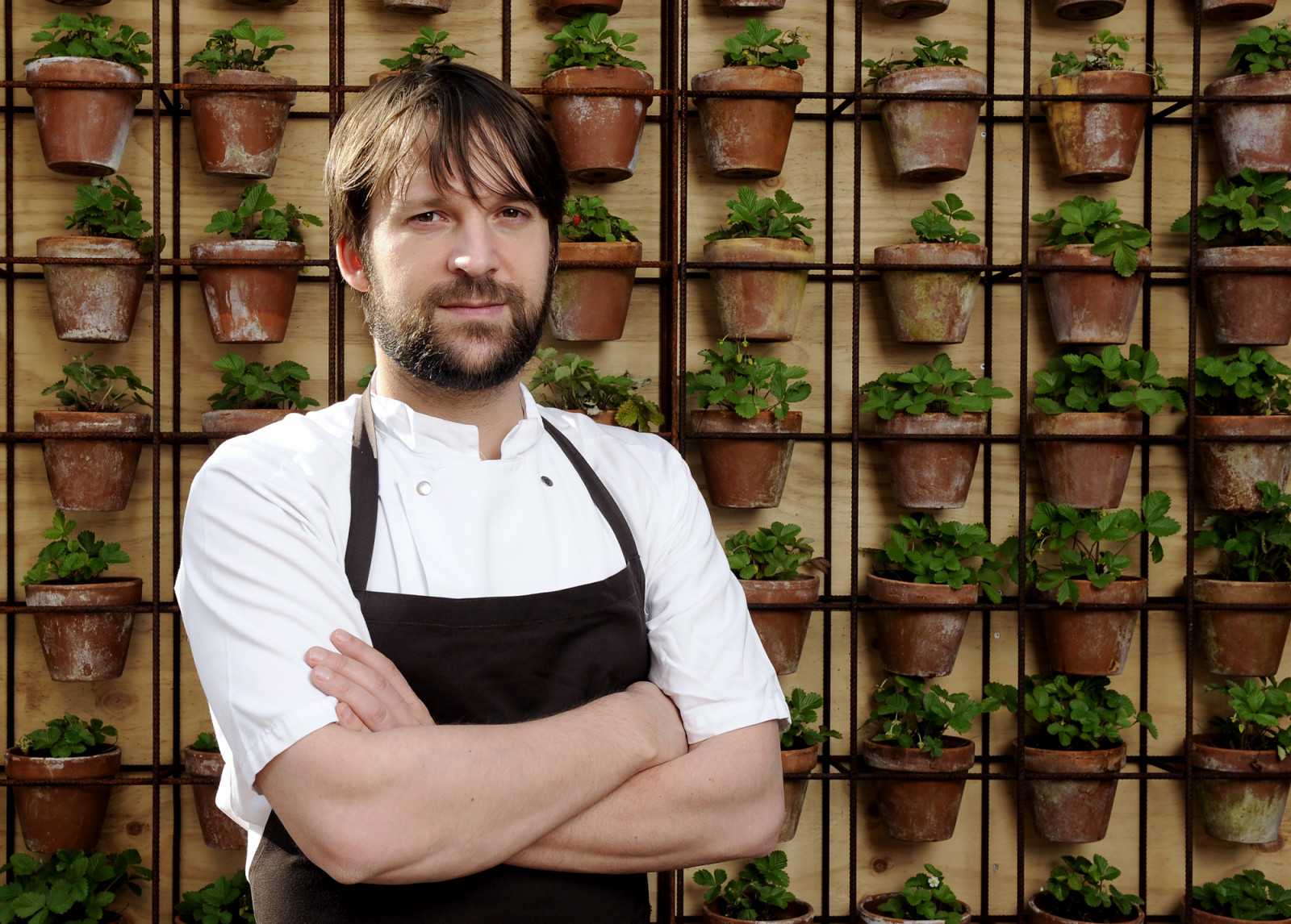 Noma restaurant chef Rene Redzepi pose for portraits at the Greenhouse pop up Restaurant on 8th March 2012 in Melbourne Australia.
(Picture by Martin Philbey)