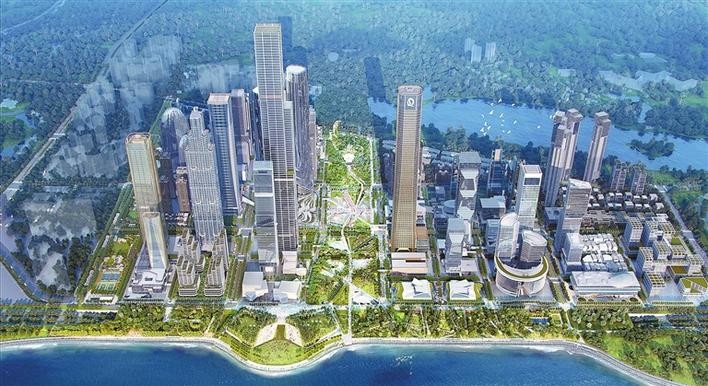 โครงการ Shenzhen Bay Super Headquarters Base ของเมืองเซินเจิ้น ที่ DJI วางแผนก่อสร้างสำนักงานใหญ่ระดับโลกแห่งใหม่ สำหรับแผนกระบบการบินอัจฉริยะภายในโครงการฯ DJI สะท้อนถึงการเป็นเสาหลักของระบบนิเวศเทคโนโลยีเมืองเซินเจิ้น (ภาพ: Shenzhen Government Online)