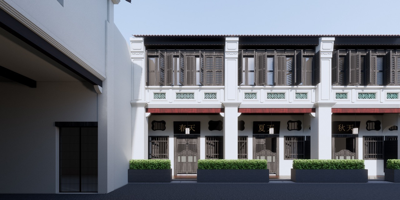 Chan returned the restored shophouses to individual units after they had been subdivided into smaller hotel rooms