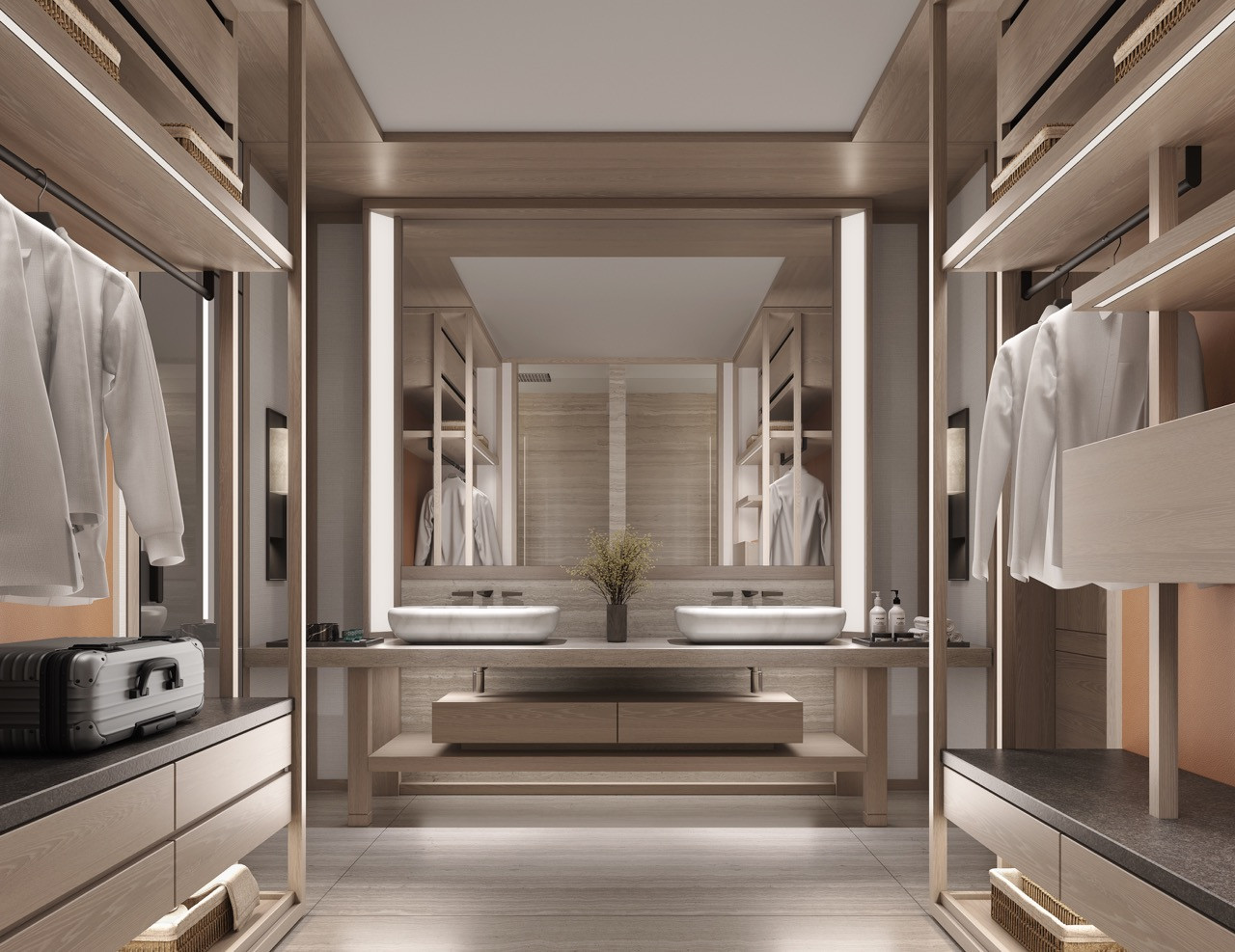 Each suite features luxurious amenities that Chan describes as “distilled luxury” - removing extraneous elements while ensuring every detail, from robes to toiletries, meets the highest standards