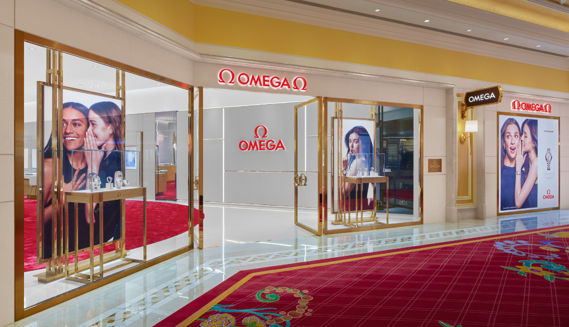 The refurbished Omega boutique at Wynn Macau (Photo: courtesy of Omega)