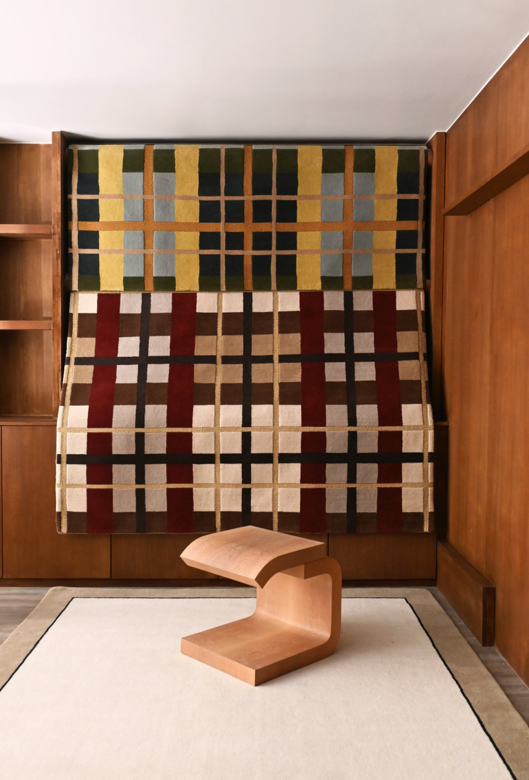 Tartan rugs by Sibylle de Tavernost, one of Tatler's furniture picks for the month