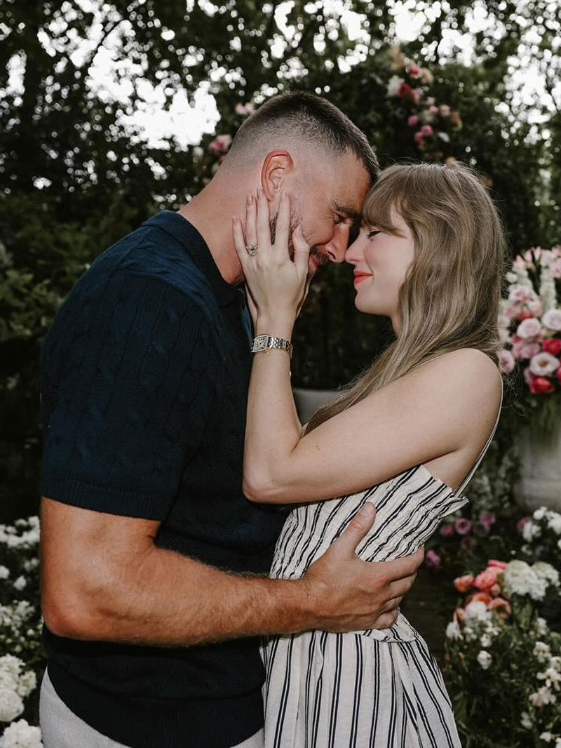 The Santos Demoiselle watch Taylor Swift wore in her engagement announcement post