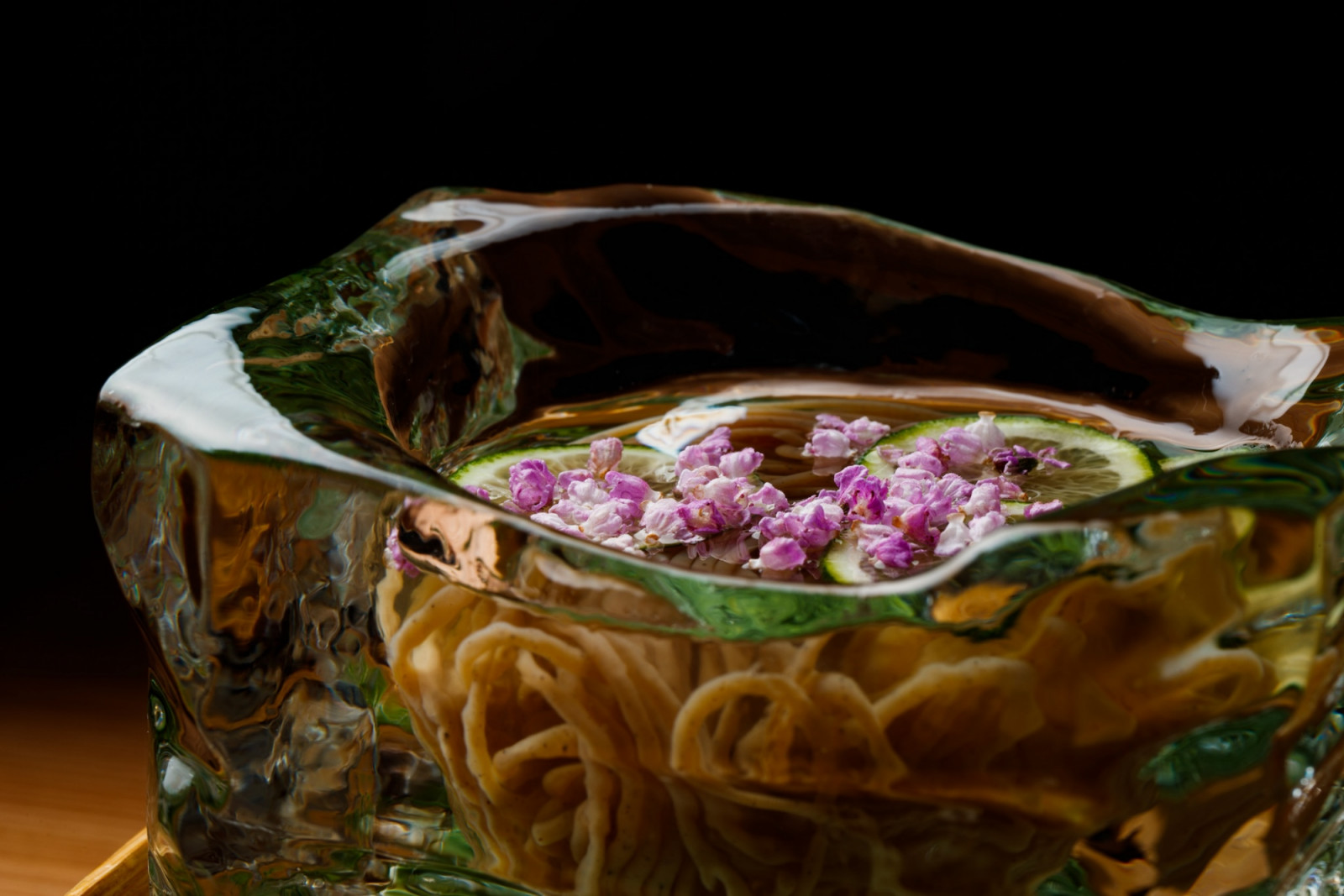 Nikuya Tanaka’s signature chilled noodles with luscious beef consommé, served in artfully hand-carved ice bowls top Japanese Wagyu restaurant steakhouse Keong Saik Nikuya Tanaka