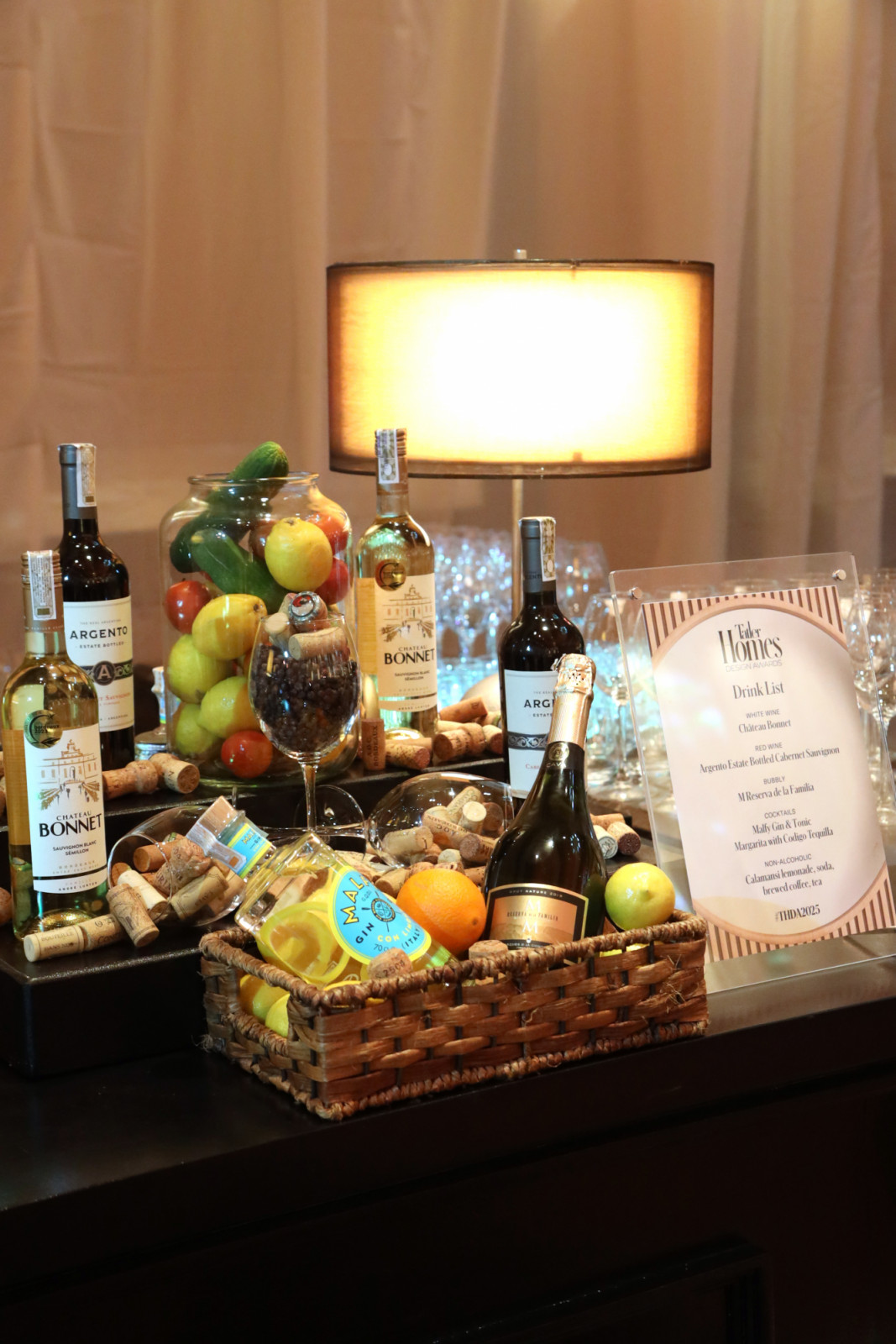 Drinks prepared by the Raffles team for the Tatler Homes Design Awards 2025 in the Philippines