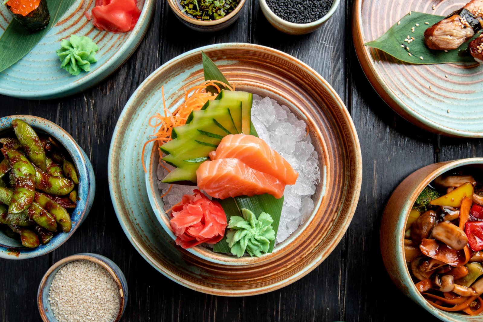 Japanese food begins with these essential Japanese ingredients—everyday staples that bring umami and balance to every dish. (Photo: Stocking / Freepik)