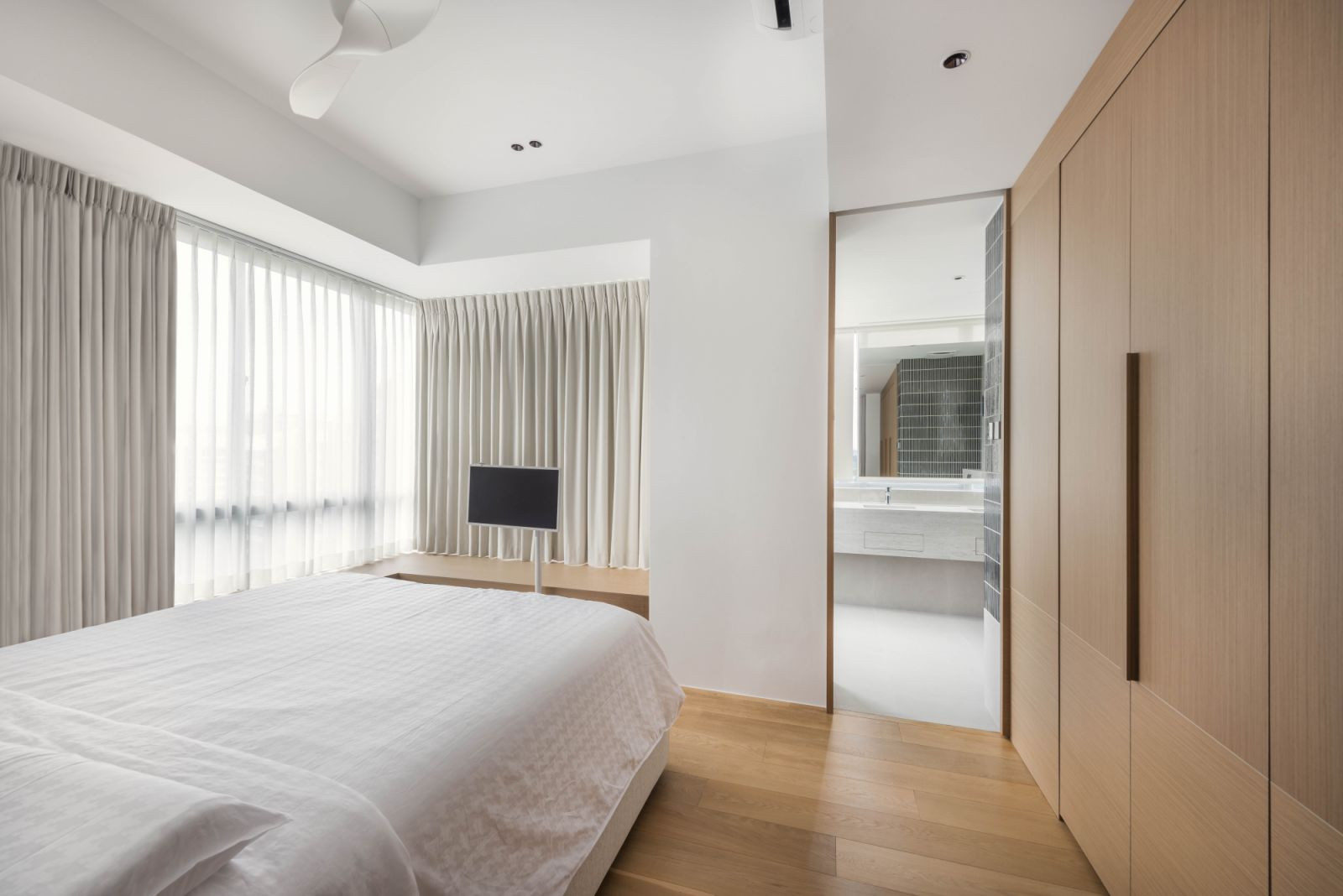 A light-infused, serene master bedroom