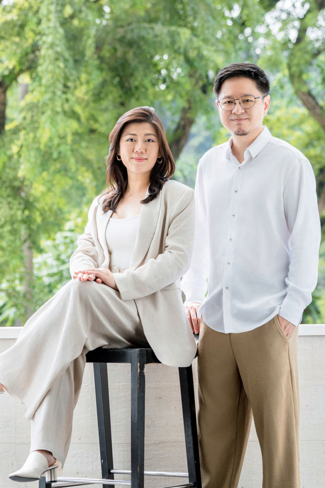Quarters Architects co-founders Felicia Toh (left) and Kenneth Koh (right);