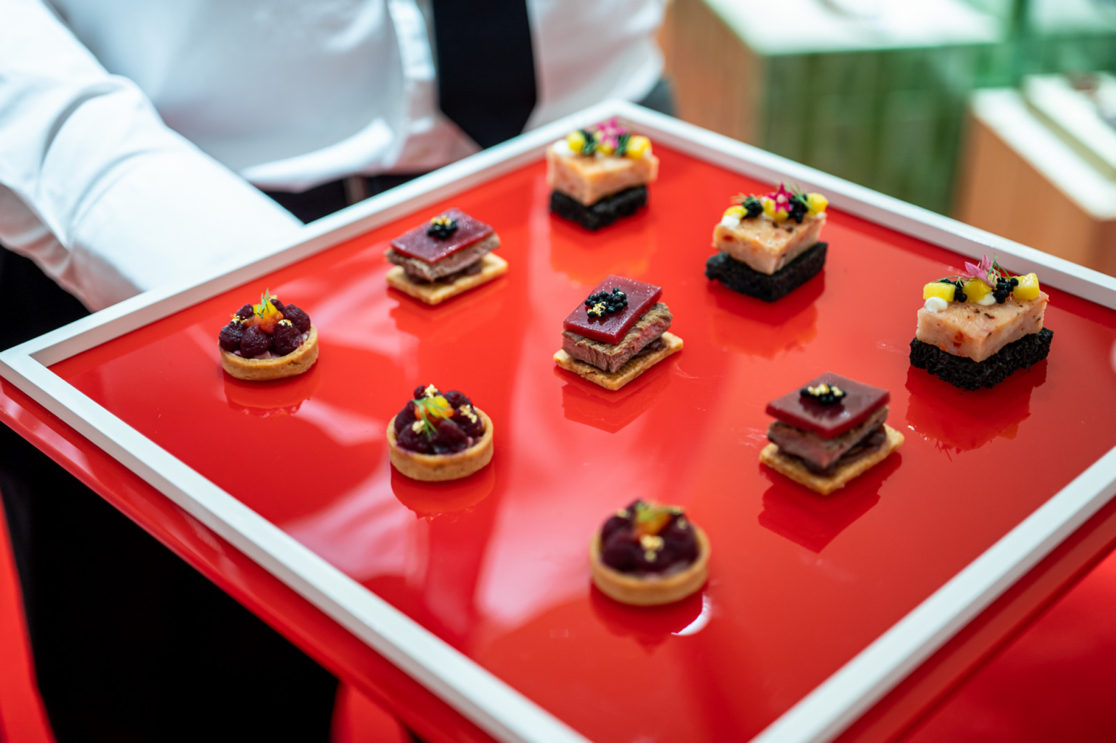 The canapes served