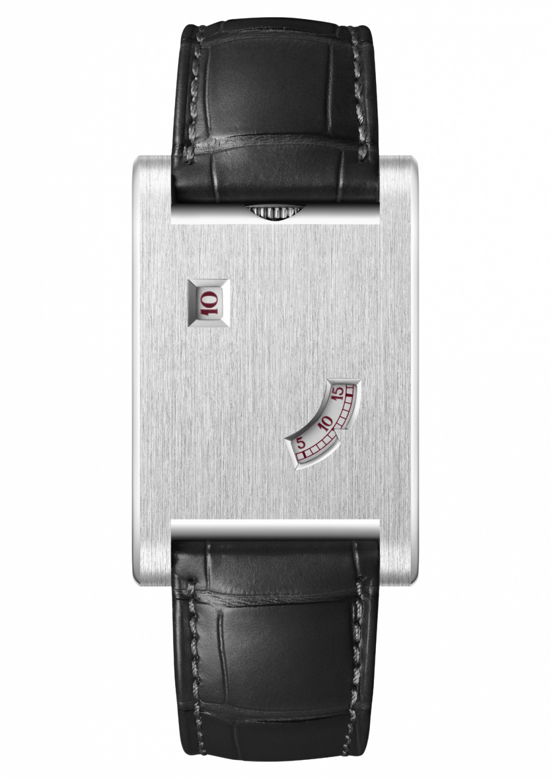 Cartier Privé Tank à Guichets Watch in platinum (Photo: courtesy of Cartier)