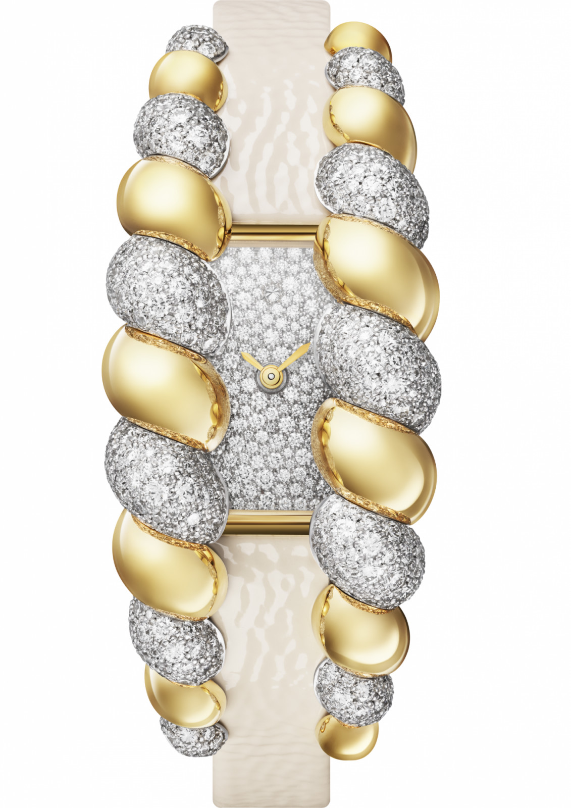 Cartier Tressage Watch in yellow gold, white gold and diamonds (Photo: courtesy of Cartier)