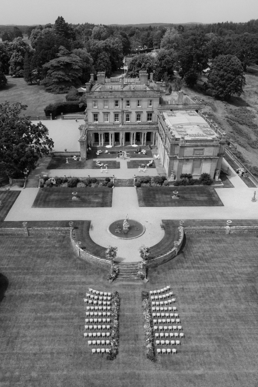 Bird’s eye view of the Somerley Estate