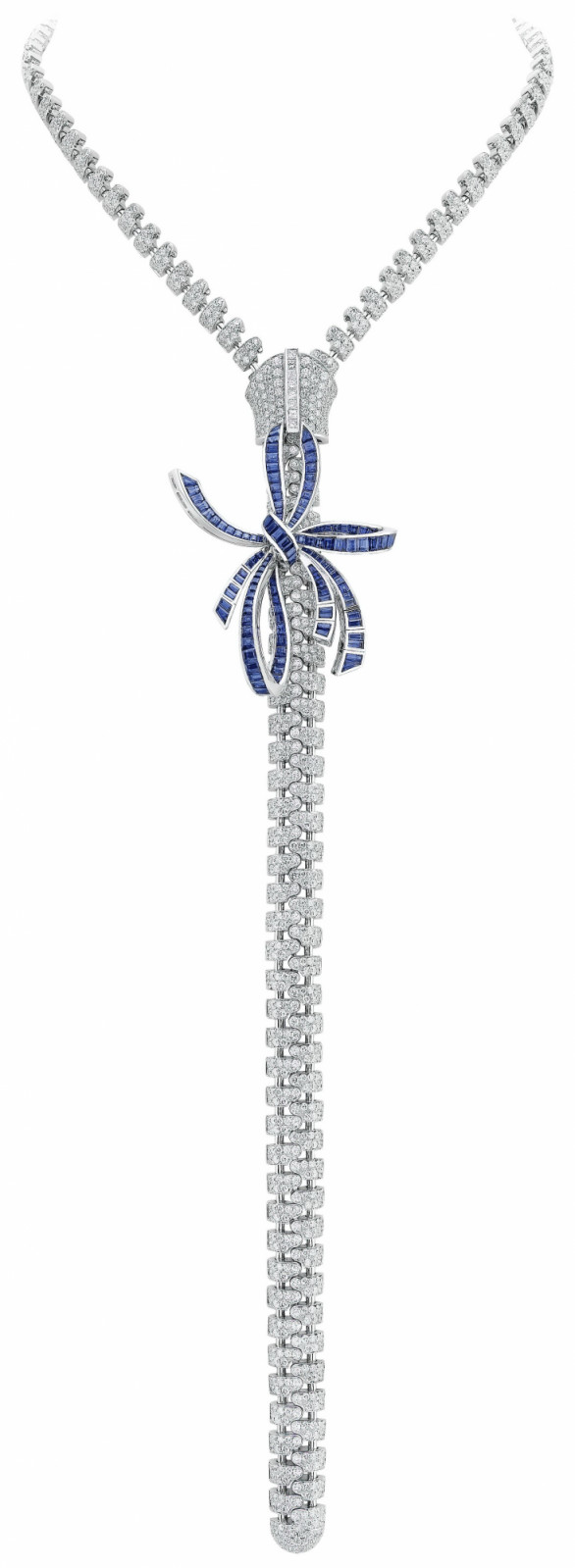 A Zip Couture necklace is longer for a more glamorous look