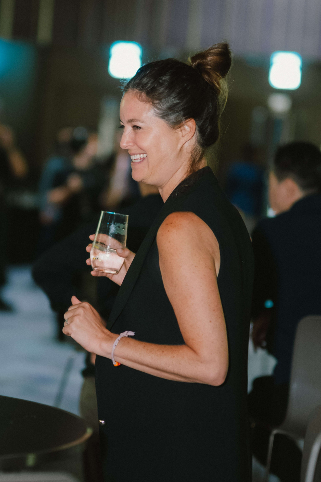 Sarah Garner, founder of Retykle, smiles as she chats with others (Photo: Jeffrey Hui)