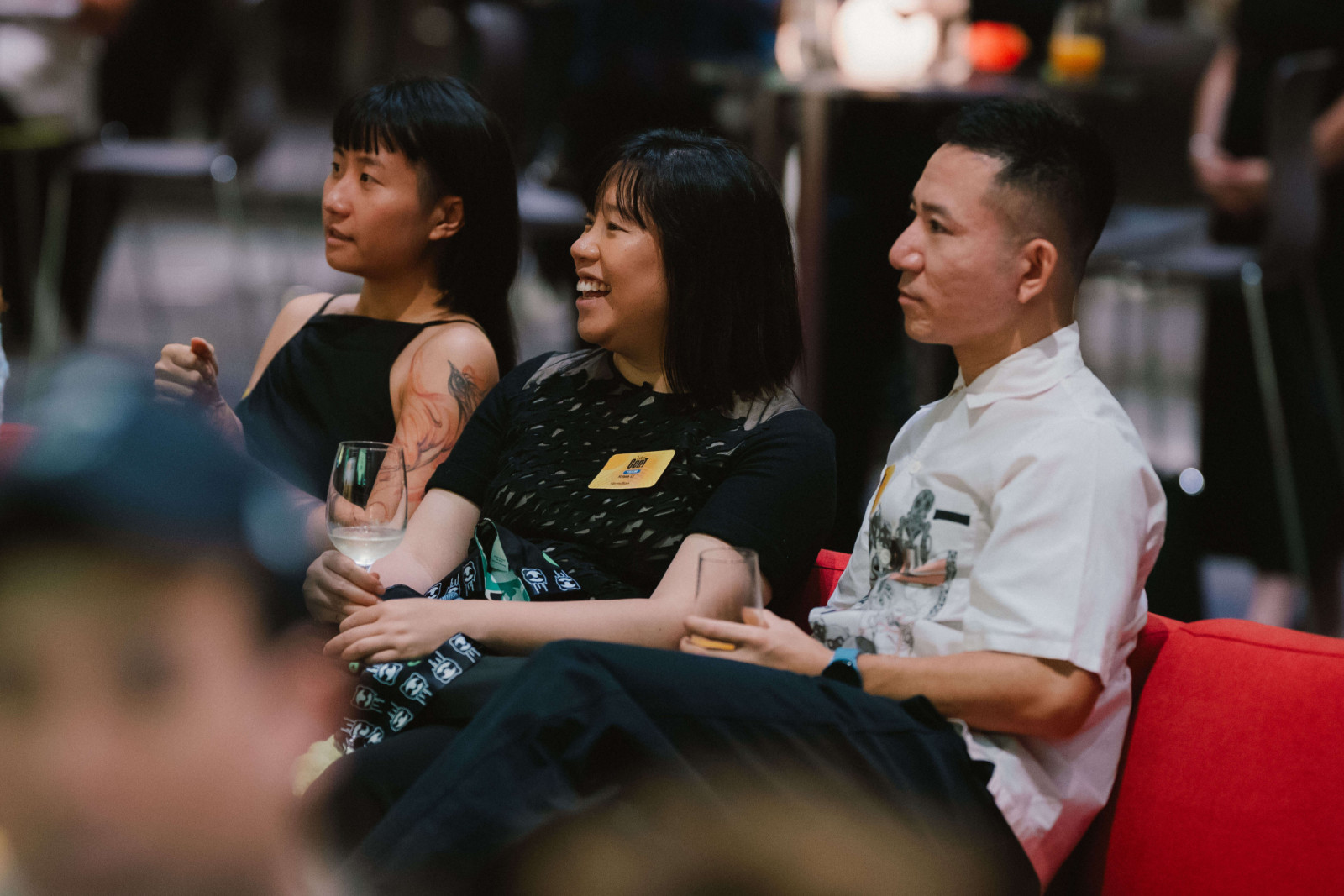 Dorothy Lam, co-founder of Dream Impact, Krizia Li, founder of Vermilion, and Yelin Qiu, guest of Li (Photo: Jeffrey Hui)