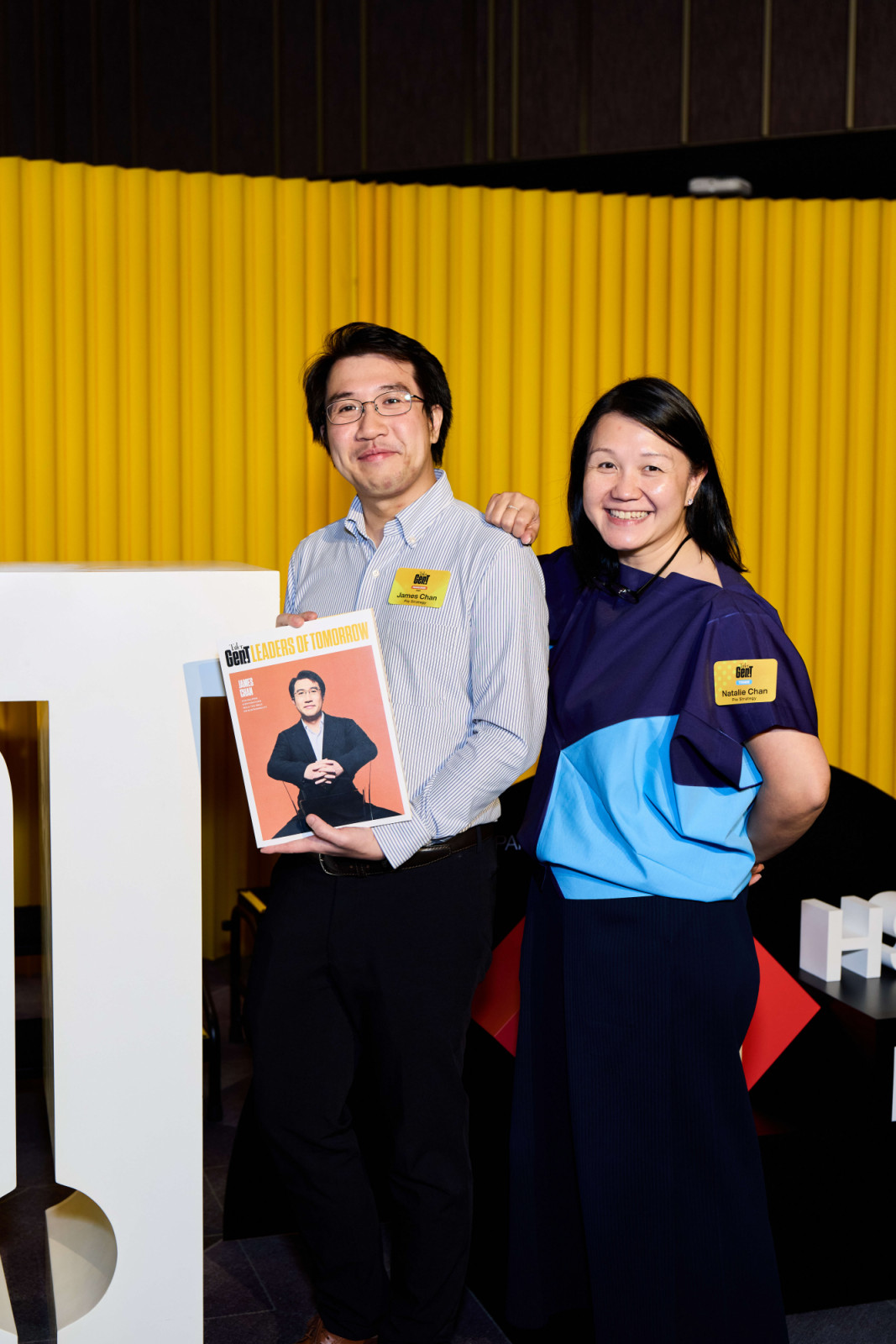 James Chan, co-founder and senior consultant for sustainable transformation at Pie Strategy, poses for a photo with Natalie Chan, a Gen.T Tribe member who helped curate this year’s Gen.T Leaders of Tomorrow list (Photo: Zed Leets)
