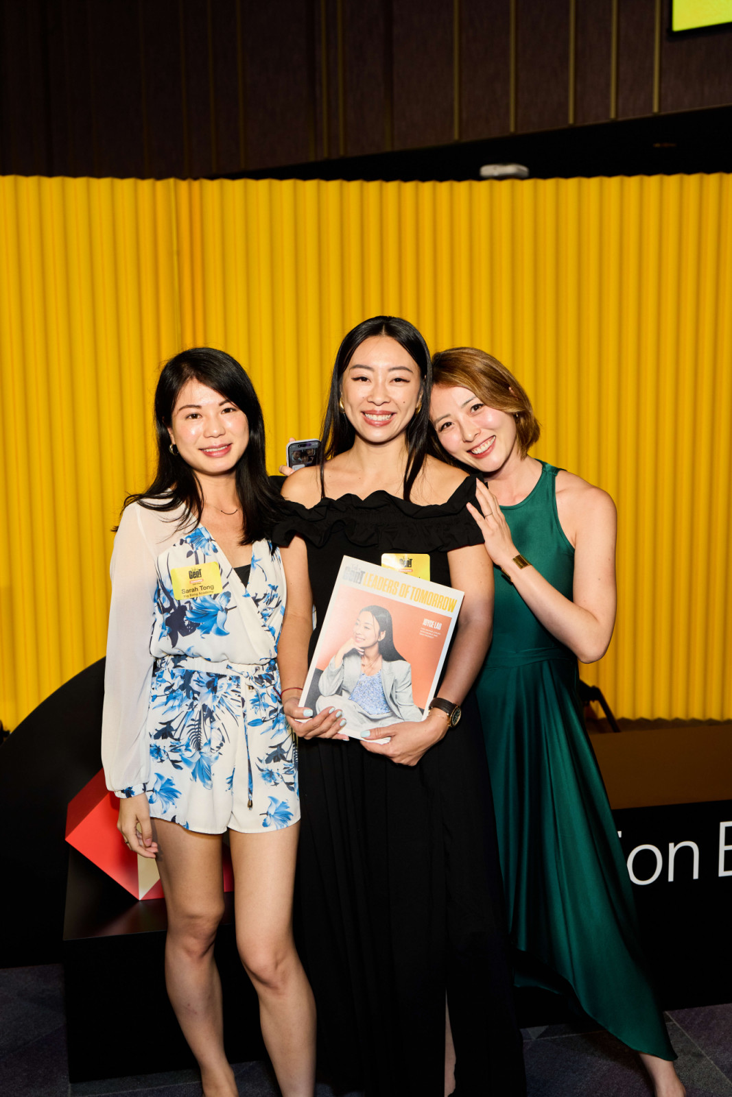 Sarah Tong, co-founder and CEO of Big Bang Academy, Joyce Lau, founder and CEO of NakedLab, and Natalie Chow, co-founder and CEO of Kibo, pose for a photo (Photo: Zed Leets)