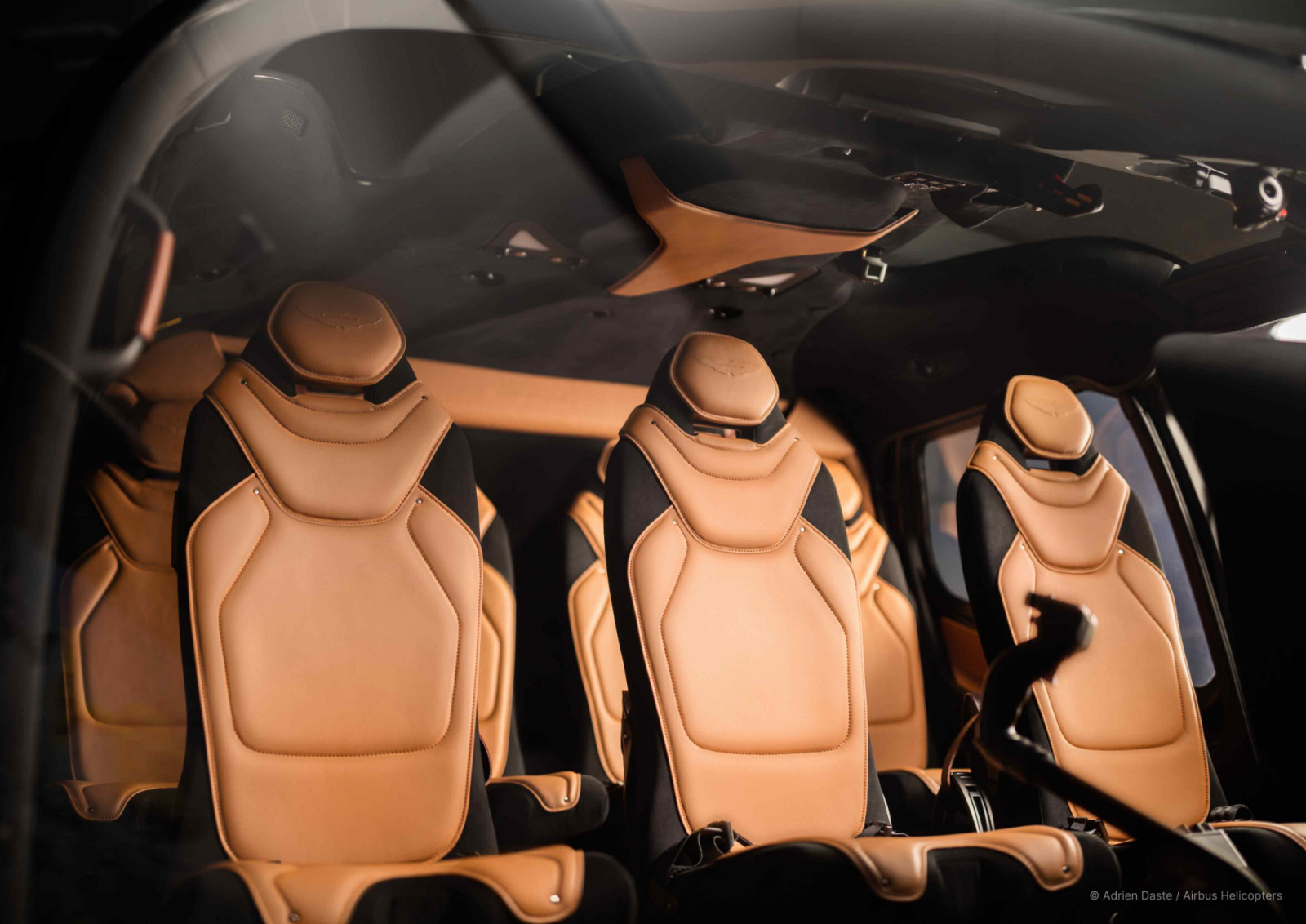 Premium upholstered leather with contrast stitching
