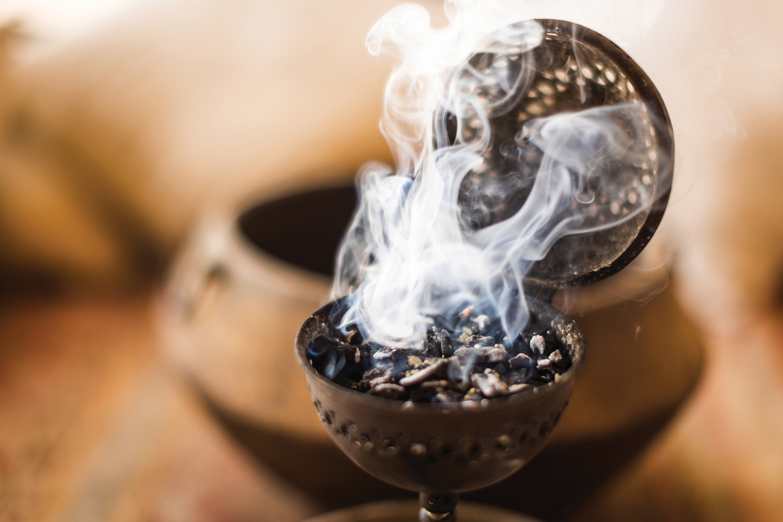 Arrival incense ritual at Habitas Caravan