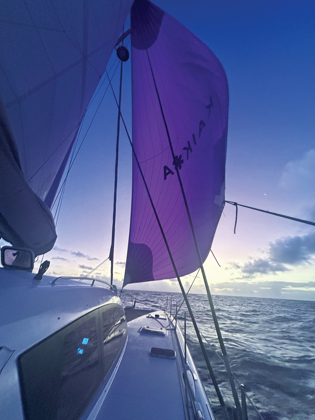 Blue water cruising on Zobel's favourite sail