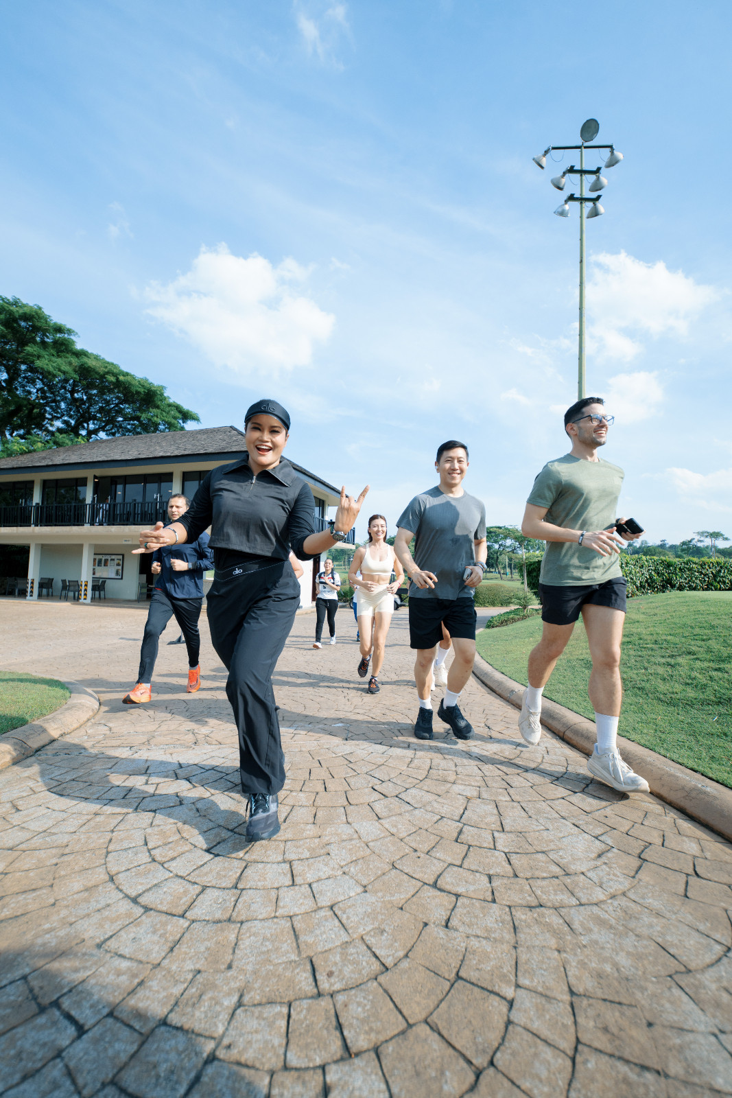 Sisdaa Roslan, Roger See and Andrew Antonijevic during the Fun Run at Tatler Adrenaline 2025