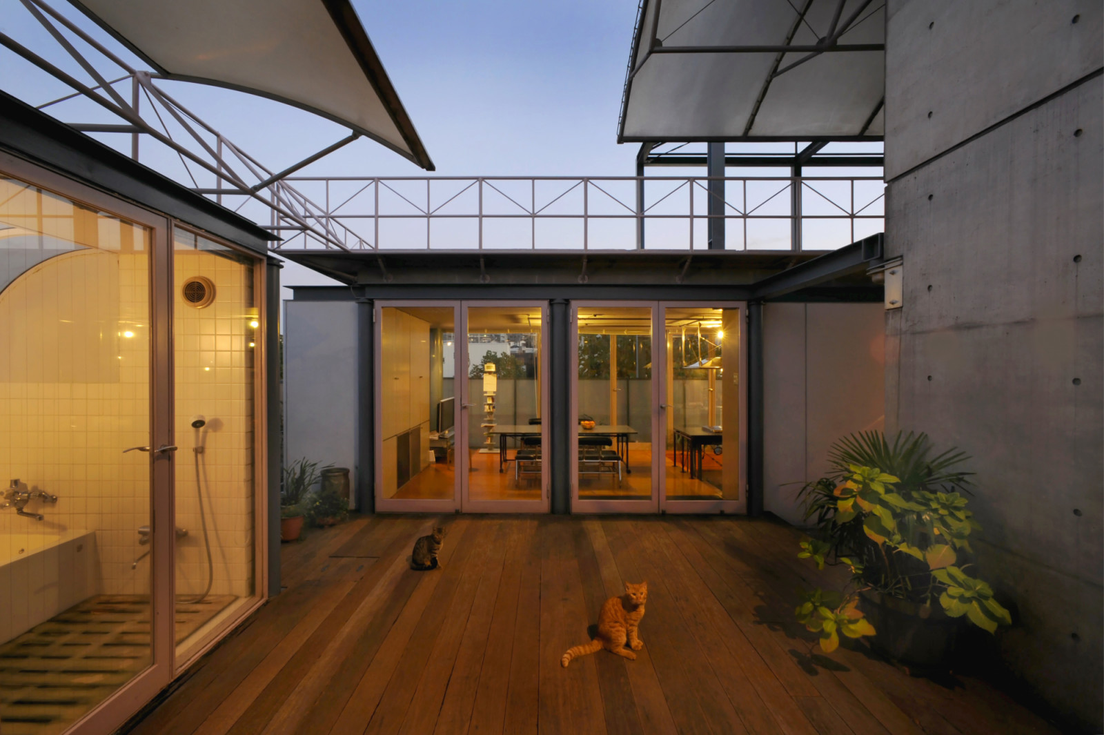 Yamamoto’s own home, known as the “Gazebo,” glows from within—its open design blurring boundaries between private life and the public street, inviting neighbourly connection in his Yokohama neighbourhood